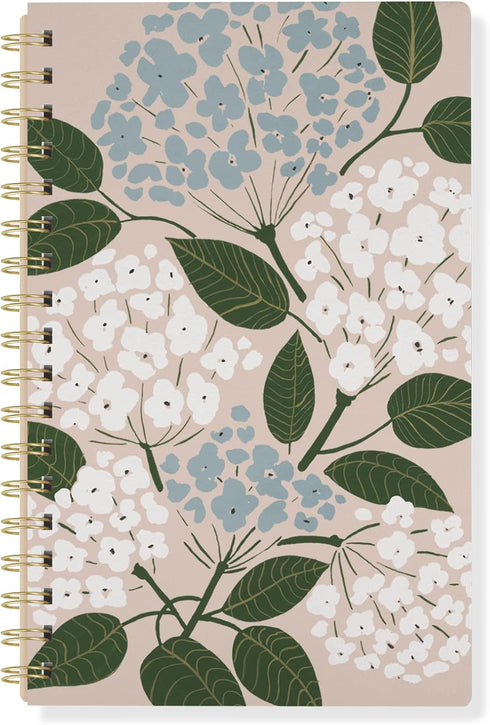 Fringe Studio "HYDRANGEAS 6" X 9.5" SIGNATURE VEGAN LEATHER SPIRAL JOURNAL - 160 PAGES, Megan Galante Collection (896084)...