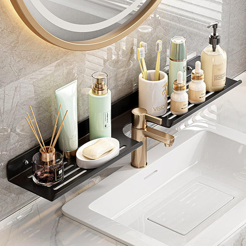 17 Inch Acrylic Bathroom Shelf Organizer Over The Faucet, Over The Sink Shelf Bathroom, Bathroom Sink Shelf Over Faucet, Bathroom Countertop Organ...