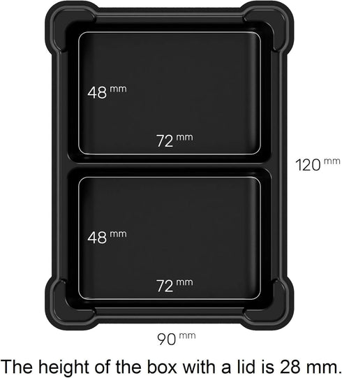 Token Two-Cell Box for Board Game Pieces, Meeples, Dice, Tokens (5 Modular Trays with a Transparent Removable lid)...