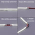 2 Pin 5mm COB LED Strip Connectors Transparent Solderless, 8 Pcs Strip to Strip, 22 Pcs Strip to Wire, 11 Pcs 22AWG 15cm/5.9in Long Extension Wire...
