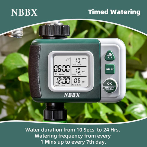 6630G Sprinkler Hose Watering Timer for Garden Irrigation, 1 Outlet, Green...
