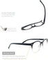 Black Reading Glasses Women Cute Small Round Readers +2.25 for Small Head/Petite Face,Lightweight Cheaters Reading Glasses w/Comfortable Spring Hi...