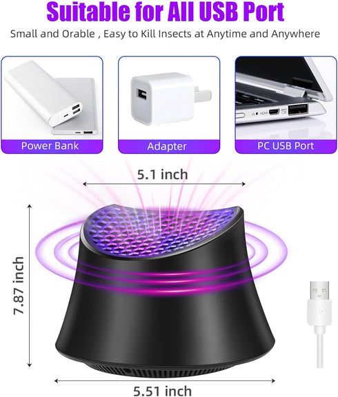 Indoor Insect Trap,Fruit Fly Trap Indoor for Home,Gnat Traps for House, Mosquito Traps,Zapper Fly Traps Catcher for Mosquito Hanging on The Wall,B...