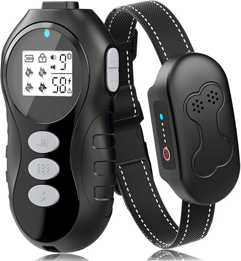 Rechargeable Dog Training Collar with Remote - Waterproof Dog Shock Collar, E Collar, for 20-150 lb Dogs, with Flashlight, Beep, Vibration, Shock ...