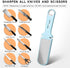 Knife Sharpener 6-In-1, Double-Sided 400/1000 Grit Diamond Knife Sharpening Stone with 3 Slots for Coarse and Fine Grinding, Multi Use Sharpening ...