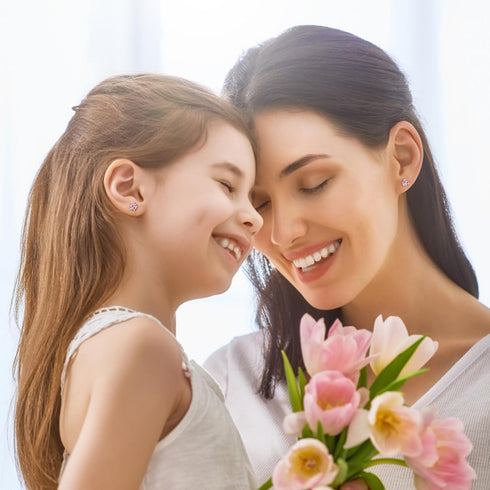 THUNARAZ 16 Pairs Hypoallergenic Screw Back Earrings for Women Girls Surgical Steel Tiny CZ Pearl Ball Heart Flower Screwback Flat Back Stud Earri...