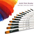 Artist Paint Brushes Set, 12pcs Professional Angular Paintbrushes for Acrylic Watercolor Oil Painting, Face Body Nail Art, Crafts, Canvas, Rock, S...