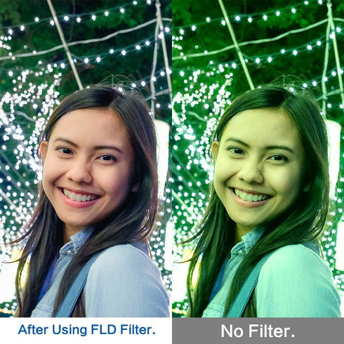 55mm Filter Kit Universal UV CPL FLD Filter Set UV Protection Filter Circular Polarizing Filter Fluorescent Filter with Lens Cap Replacement for C...