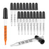 1ml Glass Pipette Dropper Graduated Eye Dropper for Liquid Medicine Essential Oil Laboratory, 20 Pack...