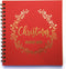 Gold Foil Christmas Memory Book, 8.5"x9" 90 Blank Pages, Keepsake Scrapbook Album for Families (Red/Gold)...