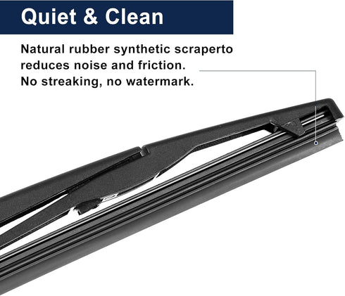 X AUTOHAUX 15inch Rear Windshield Wiper Blade Arm Set for Citroen C3 2002 2003 2004 2005 2006 2007 2008 2009 2010...