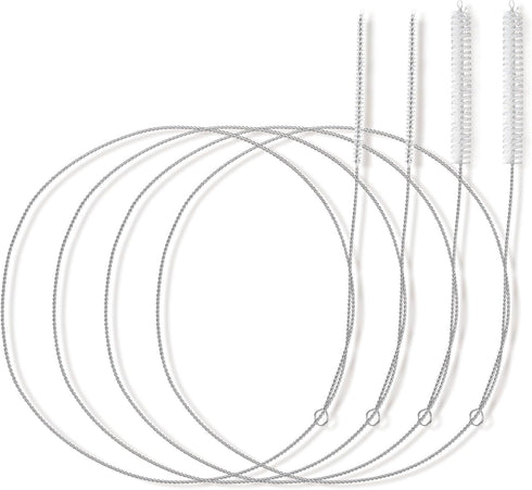 4PCS Straw Cleaners 40 Inches Straw Cleaner Brush Extra Long, Slim Wire Sink Drain Brush for Straw, Kegerator, Feeding Tube, Siphon Hose, Sunroof ...