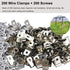 200 Pcs Fence Wire Clamps with 200 Pcs Screws, Stainless Steel Wire Clips Mount Welded Wire to Vinyl, Wood or Metal Fence (for 12-16 Gauge Wire Fe...