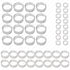 (48 Pack) Baseball Display Stand,Spheres Holder, Clear Baseball Ring, Sphere Stand,Round Display Stand for Golf Ball, Baseball, Softball, Tennis B...