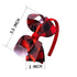 7Rainbows 5.5" Buffalo Plaid Bow Headband Checkered Bow Headbands for Girls Perfect Hair Accessories for Party and Cosplay(Black&Red)...