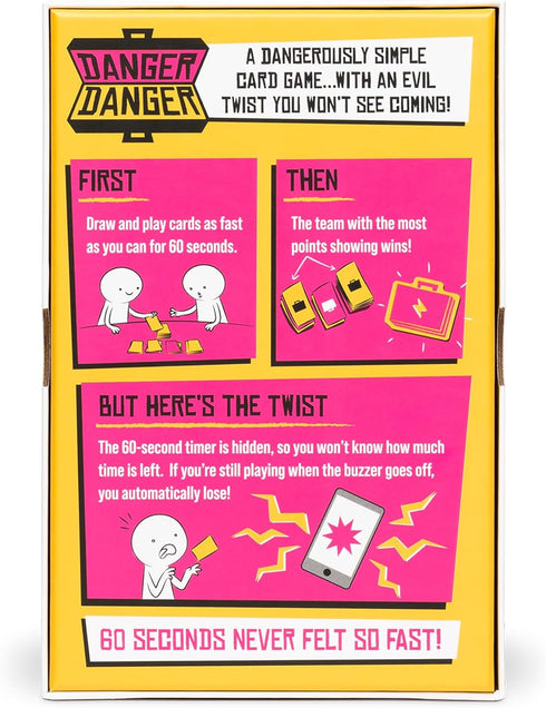 Danger Danger by Exploding Kittens: A 10 Minute Team Card Game - Outwit, Outplay, Outscore! - Ages 7+ - Family Card Game...