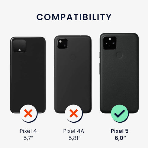 kwmobile Case Compatible with Google Pixel 5 Case - Slim Protective TPU Silicone Phone Cover - Stone Dust...