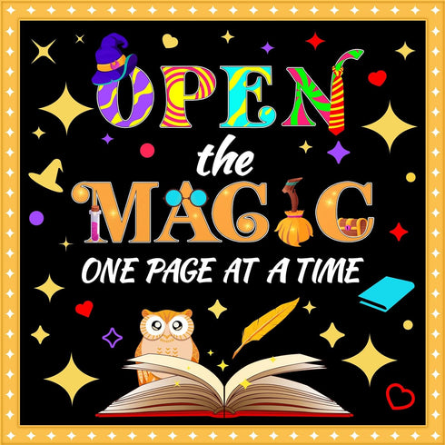 Magic Themed Classroom Bulletin Board Decorations Set Back to School Bulletin Boards decor Cutouts Classroom Wall Door Decorations for Kindergarte...