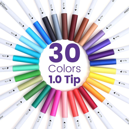 Marker Pens for Cricut Maker 3/Maker/Explore 3/Air 2/Air, 1.0 Tip Premium Marker Pen Set of 30 Pack Supplies Tools Accessories Writing Drawing Pen...