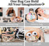 Barrel Drawstring Makeup Bag Large Travel Makeup Bag,Portable Large Capacity Cosmetic Bag Toiletry Organizer for Travel Accessories Make Up Essent...