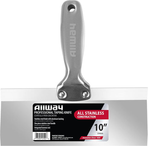 ALLWAY UTK10 Professional Stainless Steel Taping Knife with Hammer End, 10"...