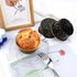 EUSOAR Disposable Baking Cups, 25pcs 5oz Foil Dessert Cups Aluminum Baking Cupcake Liners, Meteor Shower Black Disposable Ramekins Creme Brulee Cu...
