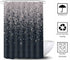 Silver Gray Bokeh Gorgeous (No Sparkles or Glitter) Shower Curtain,Falling Snow Night Sky Stars Black Night 3D Printed Fabric Bathroom Curtain wit...