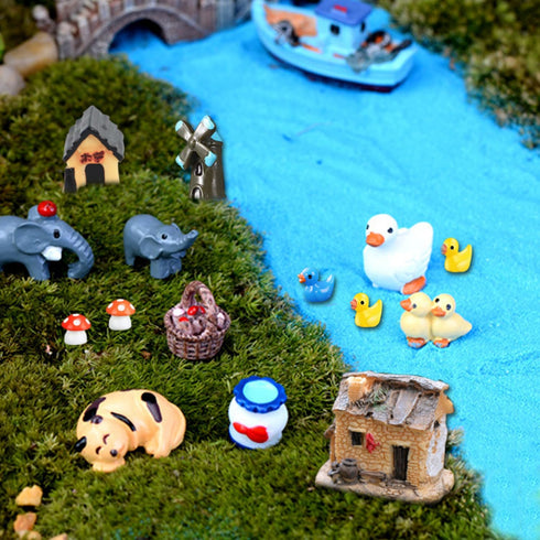 113 PCS Fairy Garden Accessories,Miniature Fairy Garden Accessories Outdoor,Fairy Garden Kit,Fairy Garden Animals, Miniature Figurines,Micro Lands...