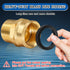 Boltigen 3/4inch Brass Swivel Garden Hose Fittings, 2PCS 3/4" GHT Female x 3/4" NPT Male Garden Hose Adapter, 3/4"GHT Quick Swivel Hose Connector,...