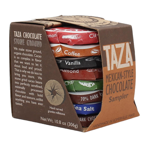 Taza Chocolate Organic Mexicano Disc Stone Ground, Variety Pack, 1.35 Ounce (8 Count), Vegan...