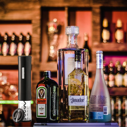 Electric Wine Opener Battery Powered Corkscrew with Vacuum Wine Stoppers Wine Aerator Pourer Foil Cutter for Home...