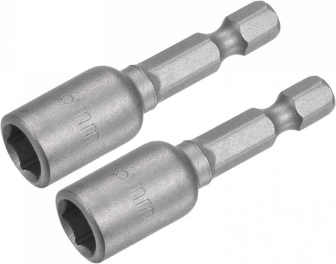 uxcell Quick-Change Nut Driver Bit, 1/4" Hex Shank 8mm Magnetic Nut Setter Drill Bits, 1.89" Length, Metric 2 Pcs...