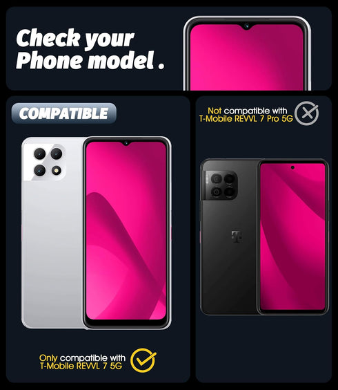 Orzero (4 Pack) Tempered Glass Screen Protector Compatible for T-Mobile REVVL 7 5G 6.58 inch, Protector De Pantalla 2.5D Arc Edges 9 Hardness High...