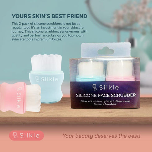 Silicone Face Scrubber - Versatile Skincare Essential for Gentle Facial Cleansing, Exfoliation and Scrub - Exfoliating Face Wash and Cleanser Brus...