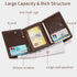 Wallet for Men Leather Wallet Mens RFID Blocking Trifold Wallet Black Men's Front Pocket Wallets Credit Card Holder Thin Compact Travel Wallet Gif...