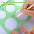 4Pcs Circle Template for Drawing Drafting Plastic Circle/Oval/Triangle Shape Stencil for Painting Transparent Geometric Measuring Rulers for Schoo...