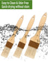 Pastry brush,Basting brush for Cooking,Natural Bristle BBQ Brush for Oil & Sauce,Wooden Handle Food Brush for Baking,Easy Clean Butter Brush,Durab...