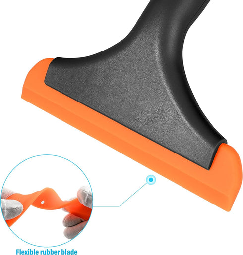 Gomake Small Silicone Squeegee Window Shower Squeegee,Auto Water Blade Squeegee for Shower Glass Door,Car Windshield, Window, Mirror, Bathroom,Cou...