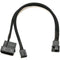 CRJ 4-Pin Molex High Power PC Fan Adapter Cable - 10-inch (25cm), Black Sleeved - High Current 12V Power Adapter from a 4-Pin Peripheral ATX Conne...