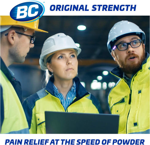 BC Powder | Fast Pain Relief | Aspirin (NSAID) & Caffeine | 50 Count (10042037103993)...