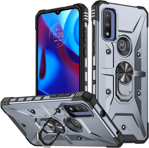 Case for Moto G Power 2022 Case G Pure Case Military Grade Drop Case with Kickstand Metel Ring Magnetic Holder Shockproof Protective for Motorola ...