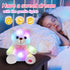BSTAOFY Light up Mother's Day White Teddy Bear LED Stuffed Animal Soft Nightlight Glow Bear Plush Toy Gifts for Kids Mom Girls Valentine's Day Bir...