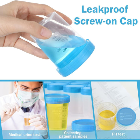 25 Pcs Disposable Urine Cup Specimen Cups with Lids and Tamper Evident Seal 4 oz Specimen Container Urine Sample Containers Urine Sample Cups for ...