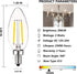 12V Candelabra LED Light Bulb Low Voltage 25 watt Equivalent, 12V LED Bulb E12 3000K 24volt Candelabra Light Bulbs for RV, 6 Pack...