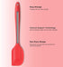 Heat Resistant Silicone Spatulas, Bakeware Set of 6 Non-Stick Ergonomic Cooking Baking Mixing Rubber Spatula Kitchen Utensils, Red...
