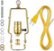 Qc Lamp Harp Kit for Lamp Socket Replacement and Rewire, Lamp Parts for Repair Table and Floor Lamps, Brass Finish Table Lamp Wiring Kit, DIY Lamp...