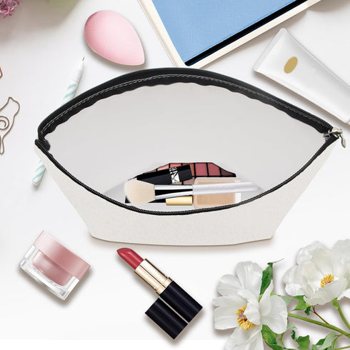 2pcs Makeup Bag With Zipper Large Capacity Travel Cosmetic Bag Multi Purpose Oxford Fabric Zipper Bags DIY Craft Bag Makeup Pouch for Cosmetics St...