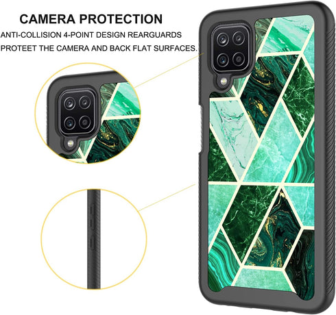 Case for Samsung Galaxy A12,Galaxy A12 Design Cute Case,Shockproof Dual Layer Armor Protective Guys Boys Men Girls Women Floral Flower Bumper Phon...
