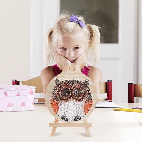 WEBEEDY String Art Kit with 3D Owl, Embroidery Kits Craft Kit DIY Nail String Art Kit for Adults Beginner Winding Lines Painting Art Kit Projects ...