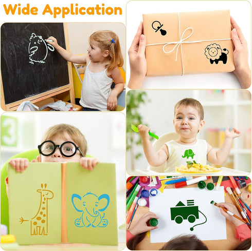 100 Pcs Stencils for Painting on Wood Reusable Stencil Crafts Drawing Templates Holiday Stencils Wall Paper Stencil Set for DIY Art Scrapbook Home...